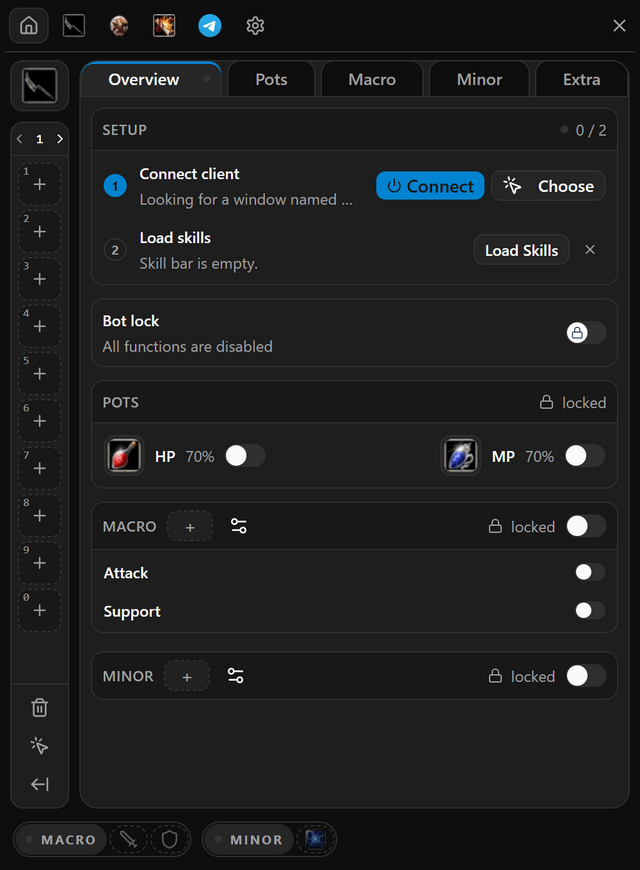 Auto Read Skill Bar