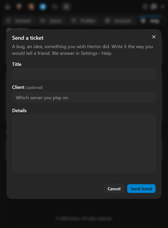 Send a Ticket